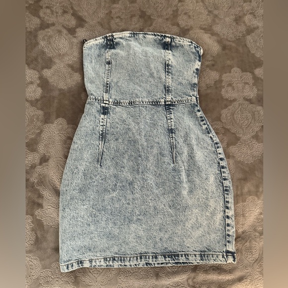 Zara strapless denim dress - Picture 2 of 6